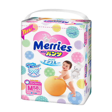 Merries Подгузники-трусики Merries М (6-11 кг) № 58